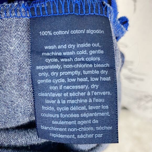 Tommy Hilfiger Classic Blue Top‎ with Black Stripes Size Small - Picture 6 of 7